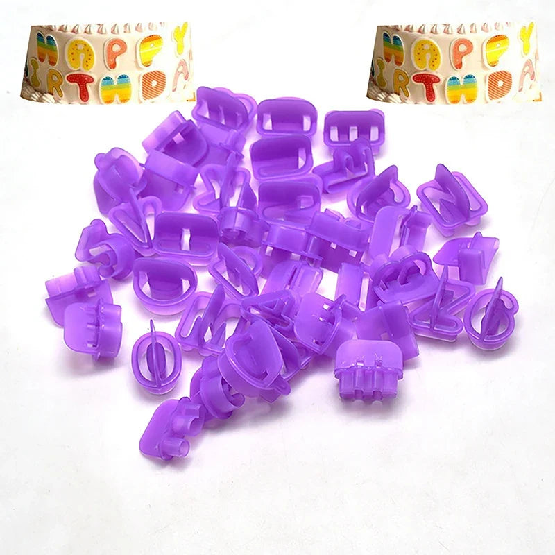 40pcs Alphabet & Number Cookie Cutters Fondant Cake Mold Set
