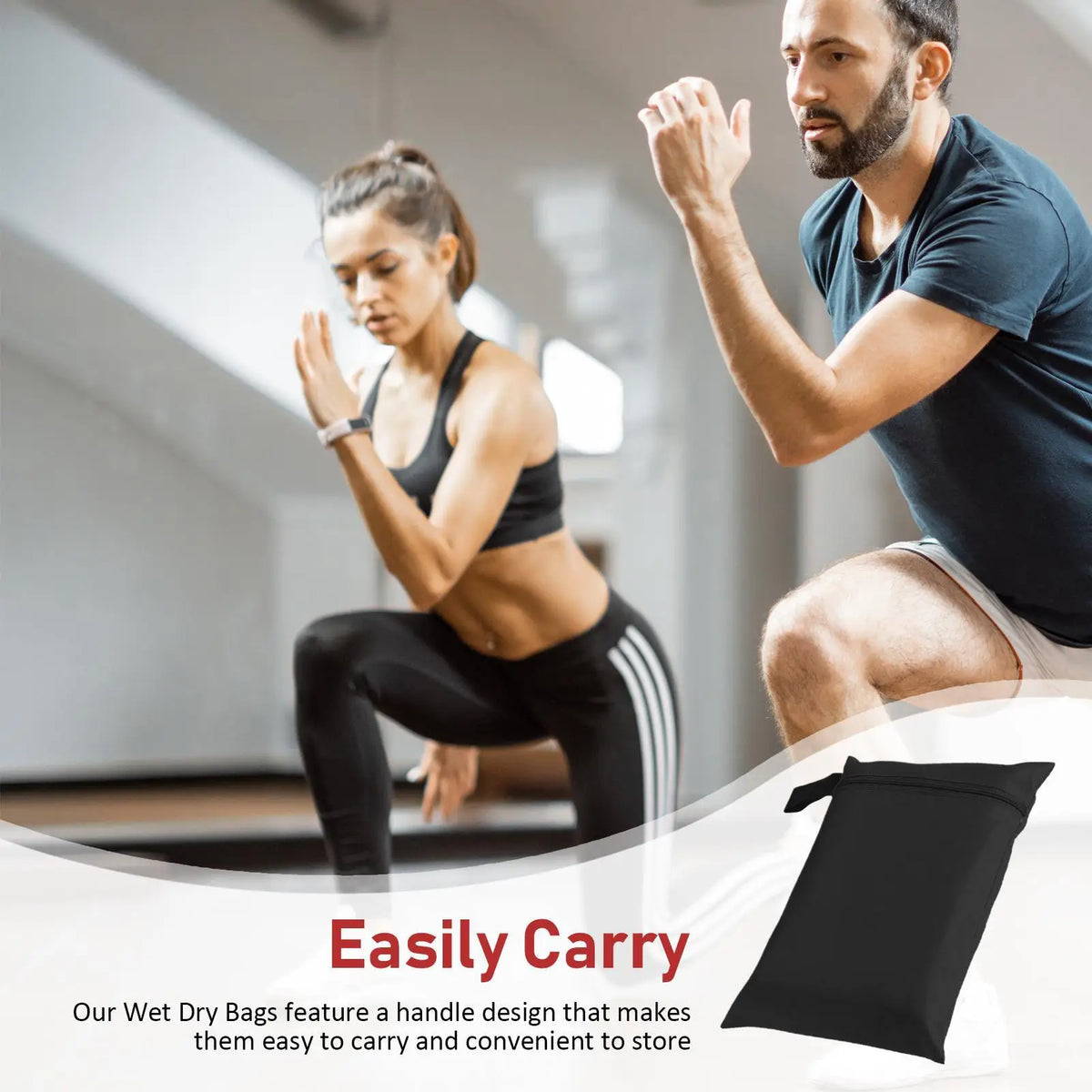 Waterproof Wet Dry Bag Oxford Cloth Zipper Pouch | Gym & Travel