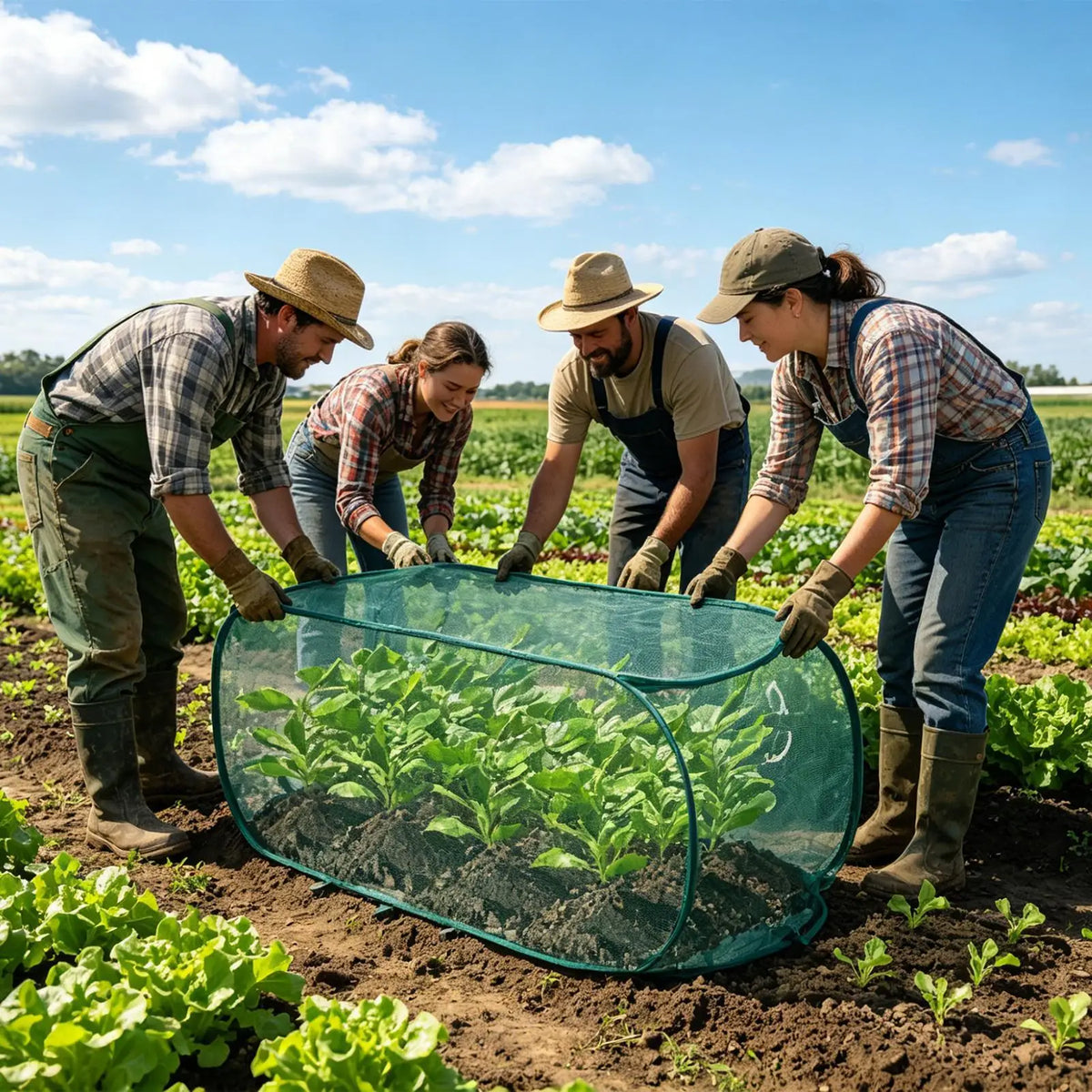 Pop-Up Fine Mesh Plant Covers 2-Pack | Foldable Garden Protector