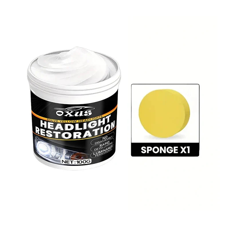 Car Headlight Restoration Kit – Polish & Oxidation Remover