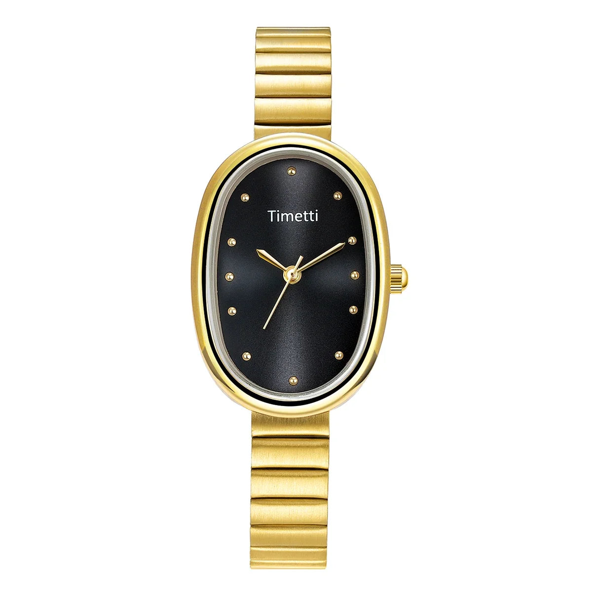 Timetti Women's Oval Quartz Watch – Elegant Daily Timepiece