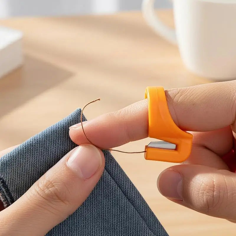 5-Pack Finger Ring Thread Cutters – Safe Blade for Sewing & DIY