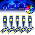 10-Pack 12V T5 LED Dashboard Instrument Cluster Bulbs