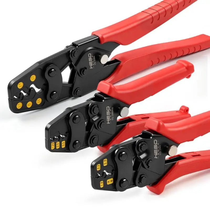 Ratchet Crimping Pliers – Bare Terminal Wire Crimp Tool