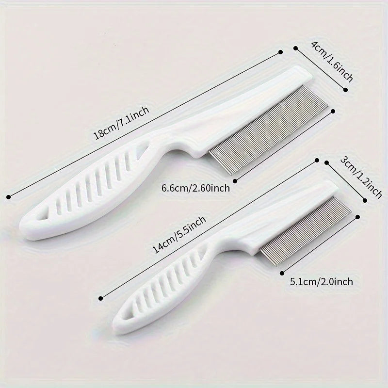 Pet Flea Comb Stainless Steel Dense Tooth for Cats & Dogs