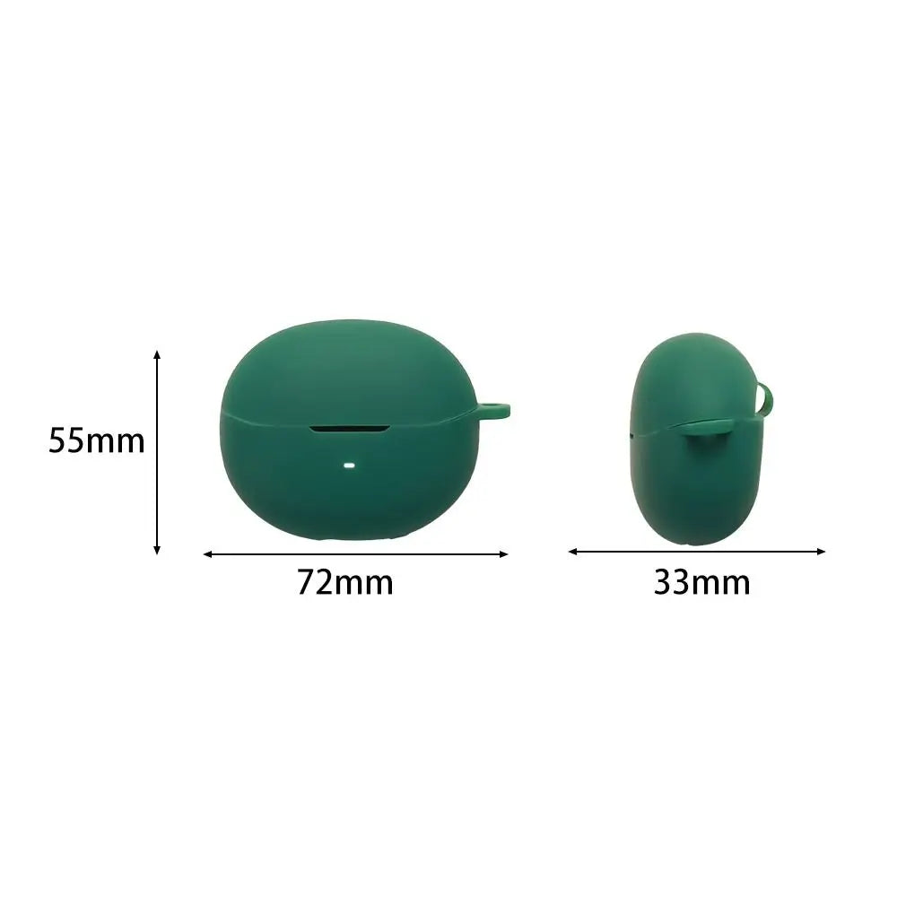 Silicone Case with Carabiner for QCY MeloBuds N70 – Dustproof