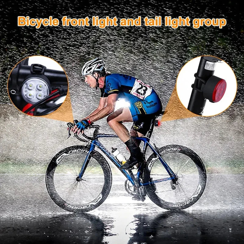 USB Rechargeable Bike Light Set – Waterproof LED Front & Rear