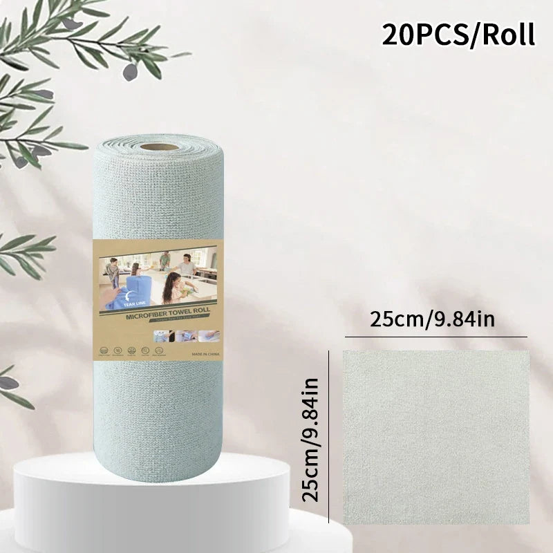 Microfiber Tear-Off Cleaning Cloth Roll – Reusable Dish Towels