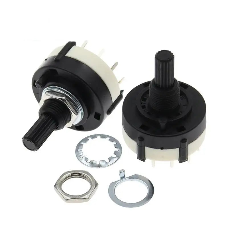 RS26 Rotary Band Selector Switch 1-4 Pole 3-12 Position PCB Mount