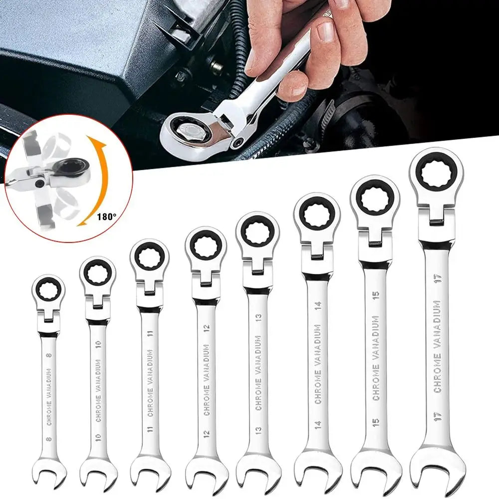 Dual Head 72-Tooth Ratchet Wrench Quick Release 6–22mm CR-V