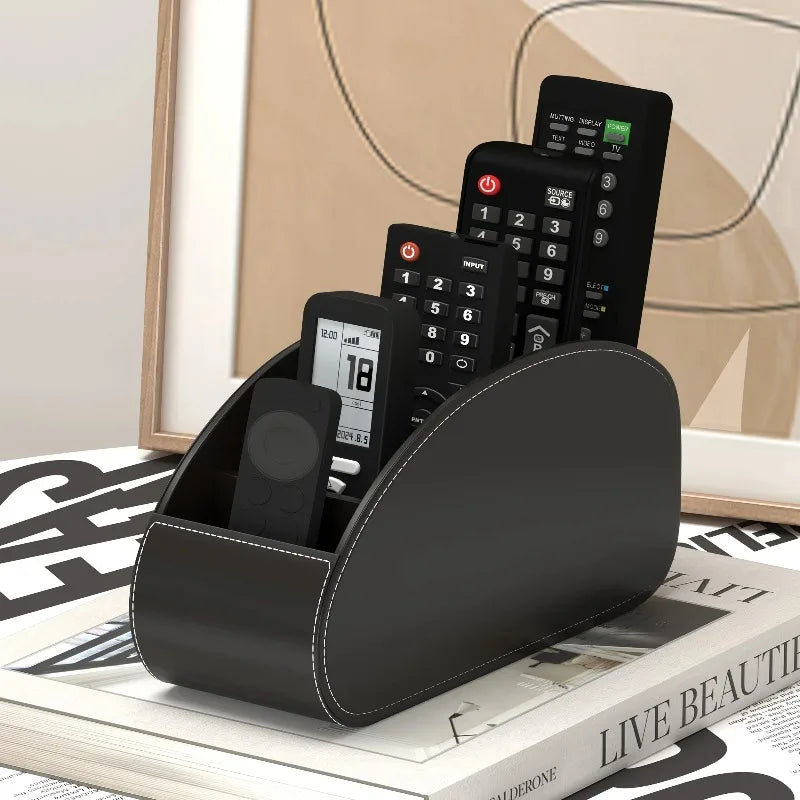 Remote Control Holder Caddy Tray – Desktop & Bedside Organizer