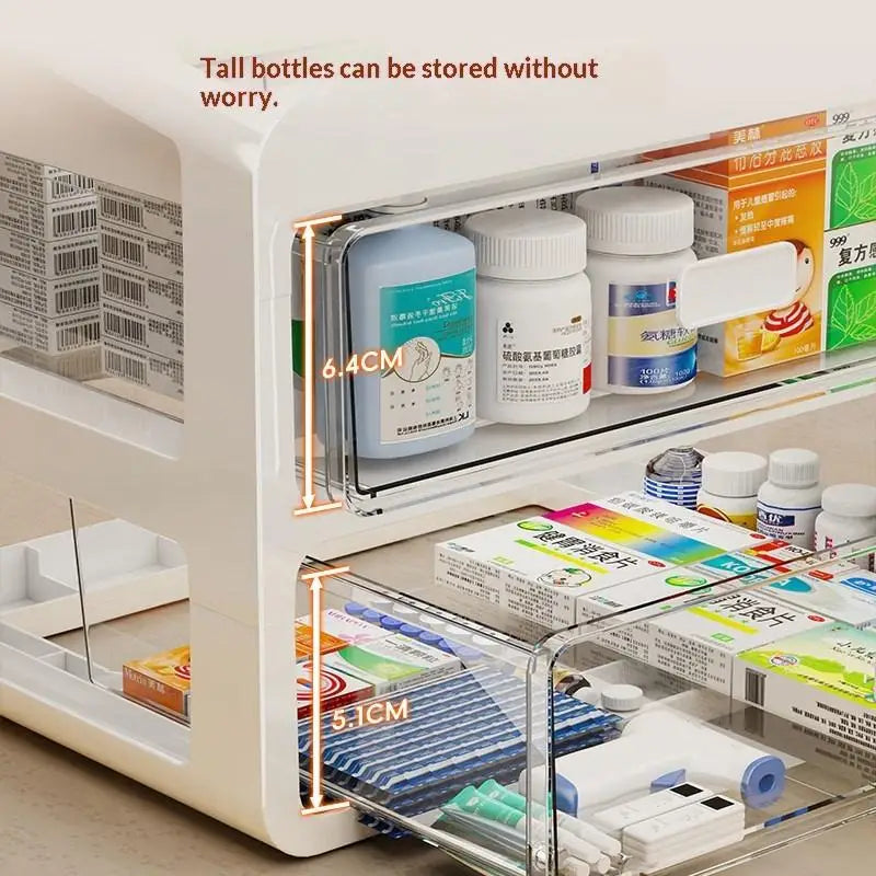 Multi-Layer Drawer Medicine Storage Box | Large Capacity