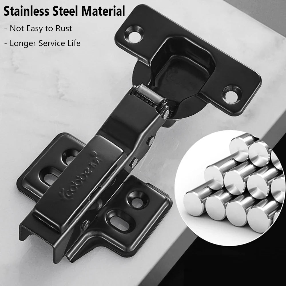 Soft Close Cabinet Hydraulic Hinges – Stainless Steel Damper