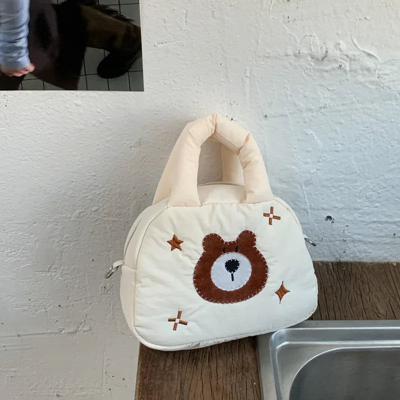 Korean Cute Bear Cartoon Crossbody Bag for Girls | K-Style