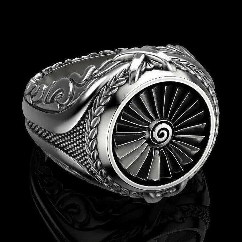 Vintage Punk Zinc Alloy Ring – Irregular Pattern | Sizes 6–11