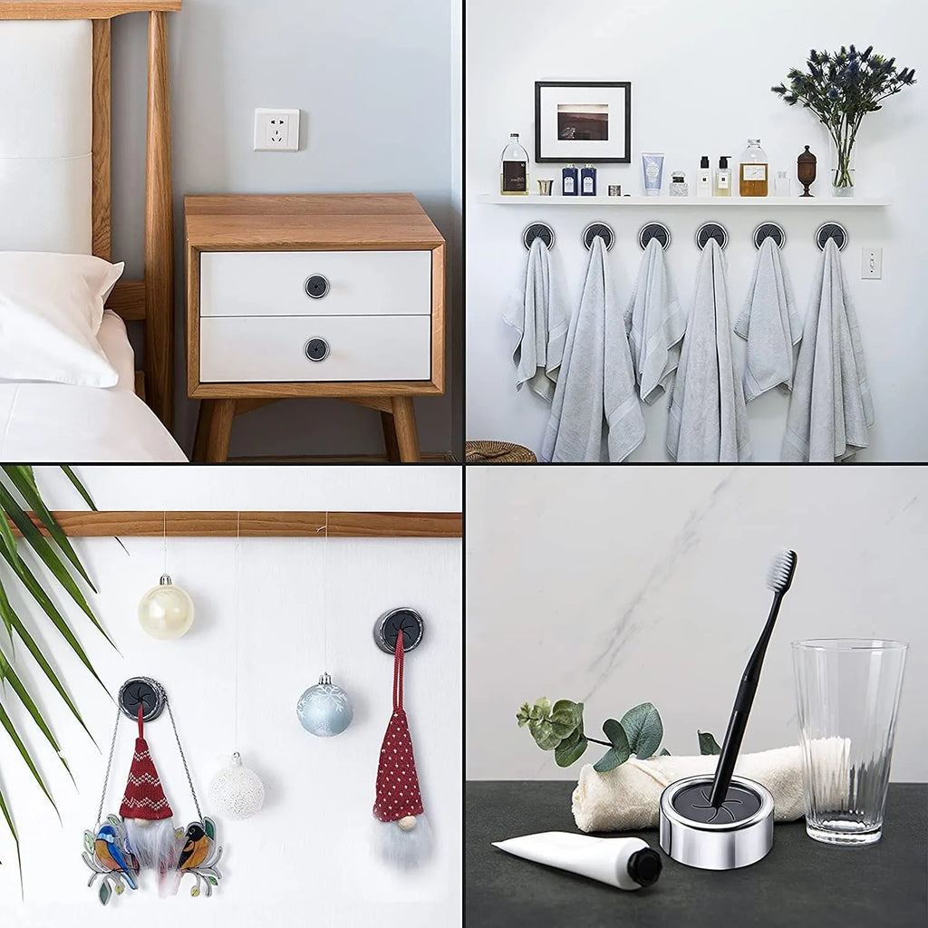 3-Pack Drill-Free Dishcloth Wall Clips | Kitchen Towel Hook