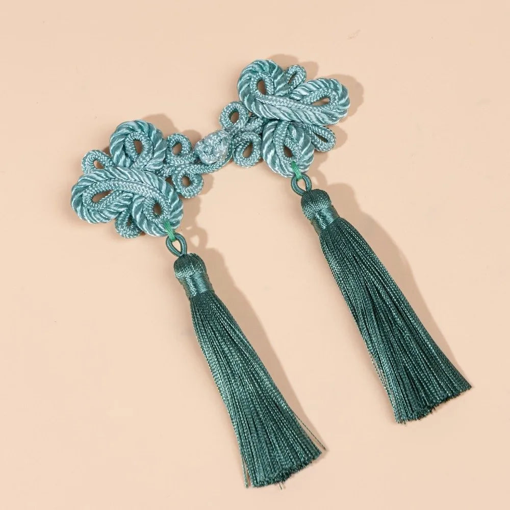 Chinese Knot Tassel Shank Buttons DIY Sewing Plate Buckle