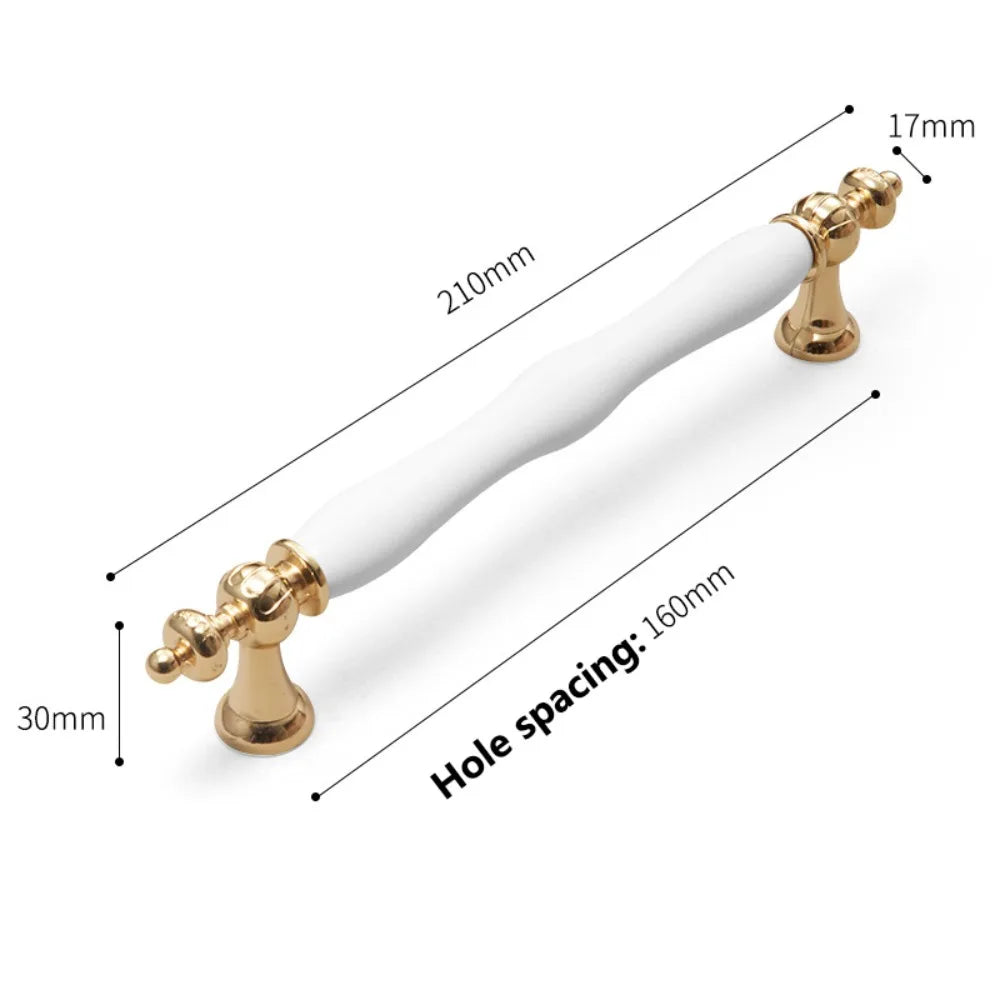 Modern Ceramic Cabinet Handles – Gold & Silver Drawer Pulls