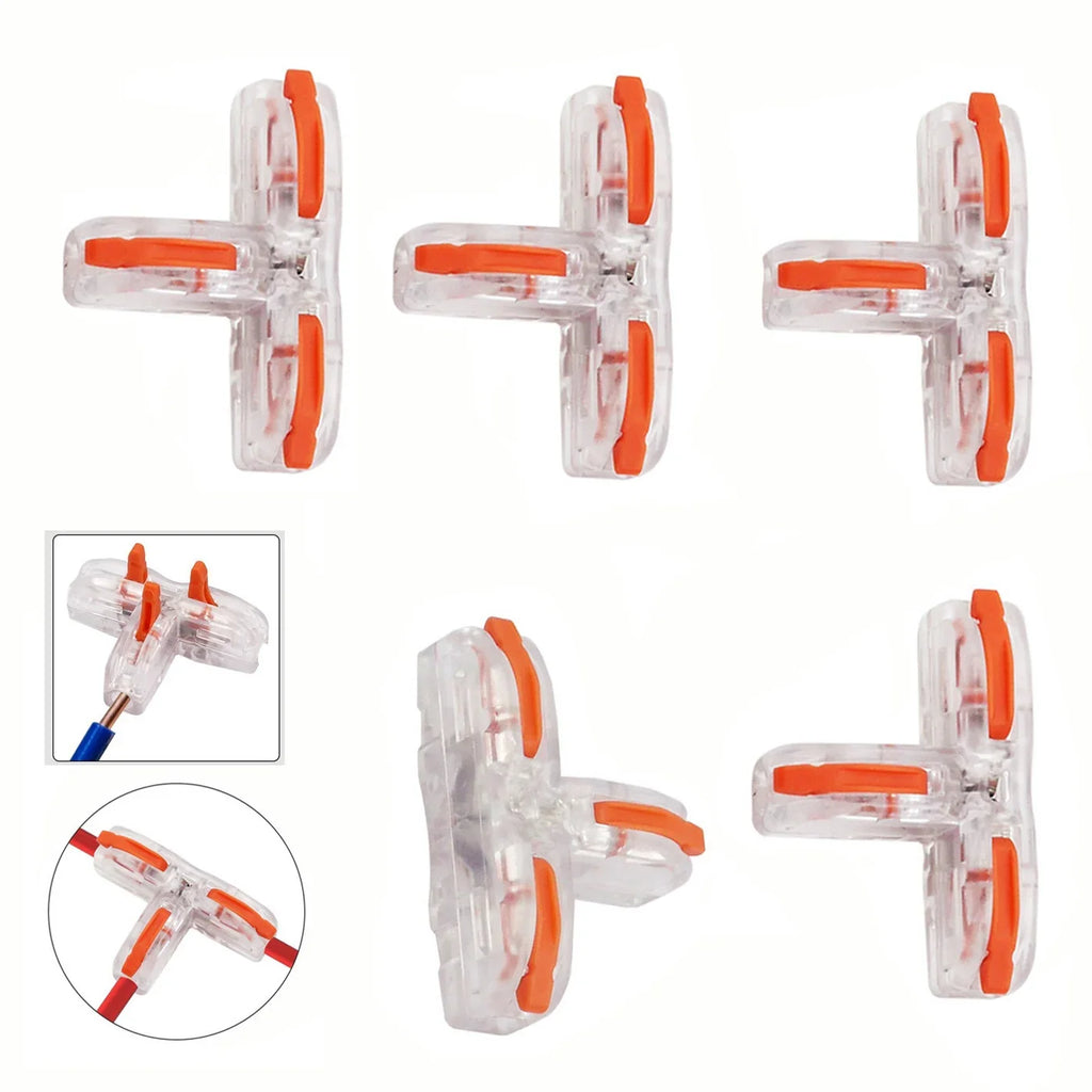 T-Type Wire Connector Terminal Block – 5 Pack | DAZZLEEX