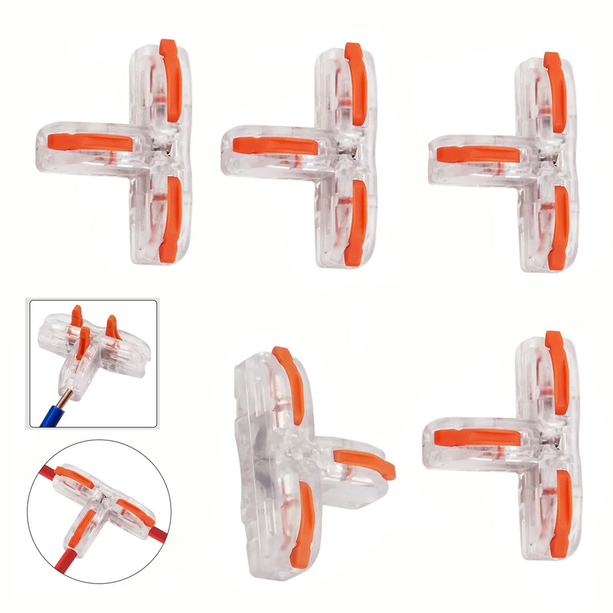 T-Type Wire Connector Terminal Block – 5 Pack | DAZZLEEX