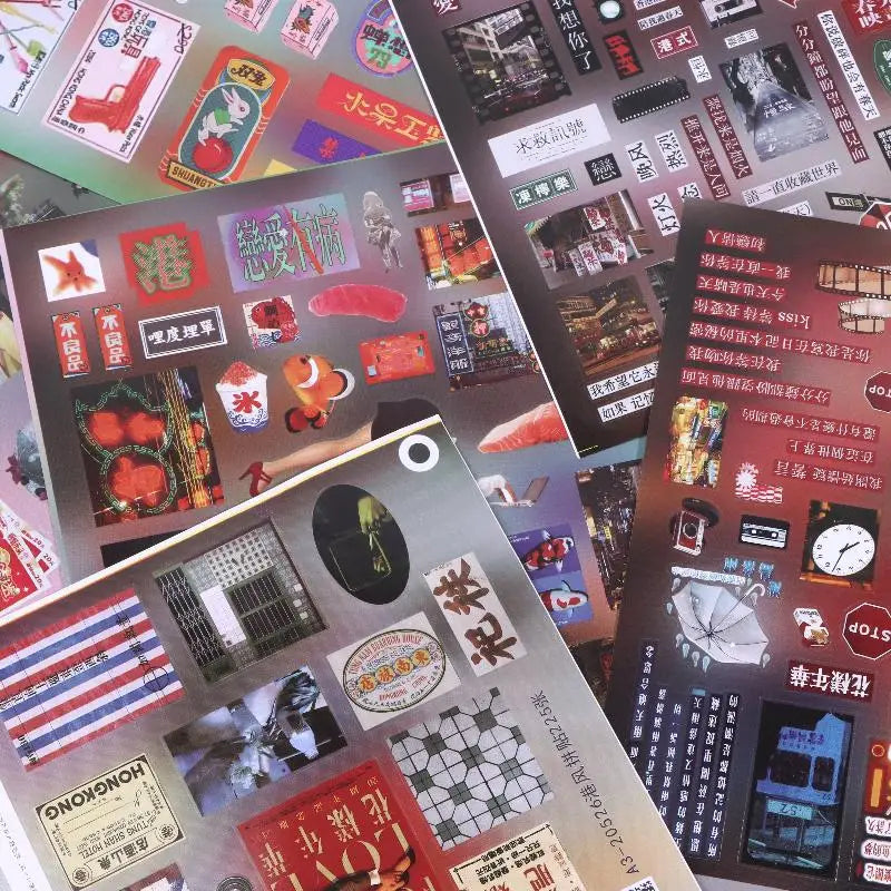 Retro Hong Kong PVC Stickers – Y2K Dreamcore Weirdcore 6/12/18