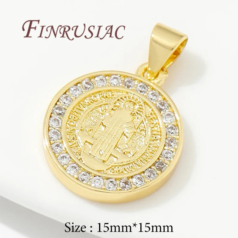 18K Gold Plated Zircon Charms – Sun Heart Star Pendants DIY