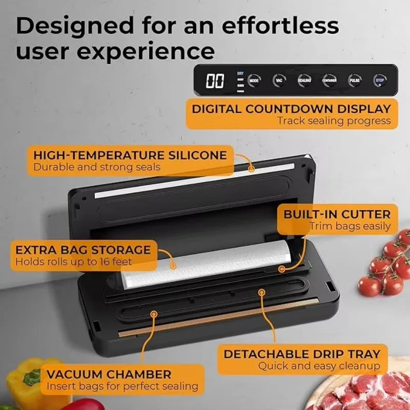 DUTRIEUX Automatic Vacuum Food Sealer Touch Screen & Bag Cutter