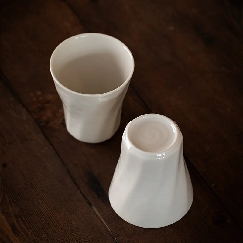 Dehua White Porcelain Coffee Cup 220ml – Ceramic Tea Mug