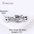 Rhodium Plated Zircon Necklace Clasps | DIY Jewelry Findings