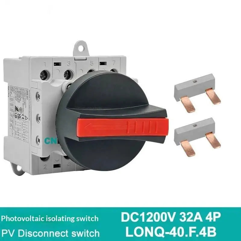 4P DIN-Rail DC Isolator Rotary Switch 32A 1200V – Solar PV