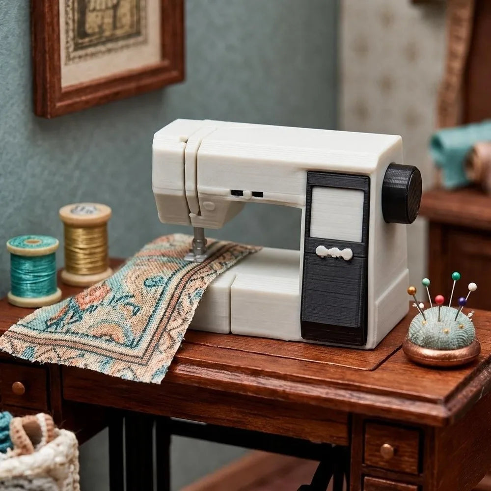 Miniature Dollhouse Sewing Machine Model – Realistic Accessory