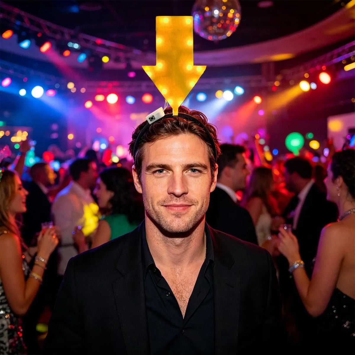 Light-Up Arrow Headband | Glow Party Accessory, Unisex
