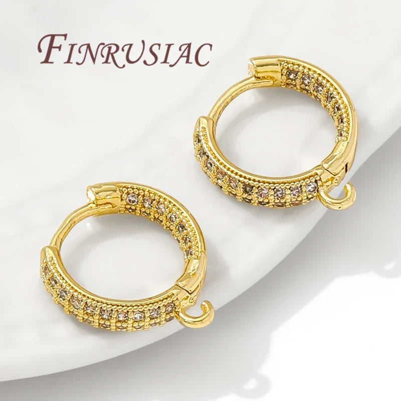 Rhodium-Plated Round Earring Hooks – DIY Jewelry Making Findings