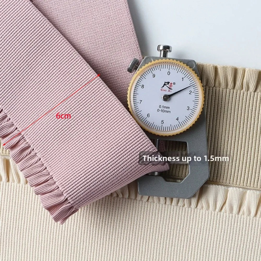 Wide Ruffle Elastic Band 1 Yard – DIY Waistband Sewing Trim