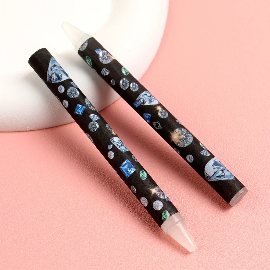 Wax Nail Art Picker Pencil – Rhinestone Dotting Tool 5/10 Pk