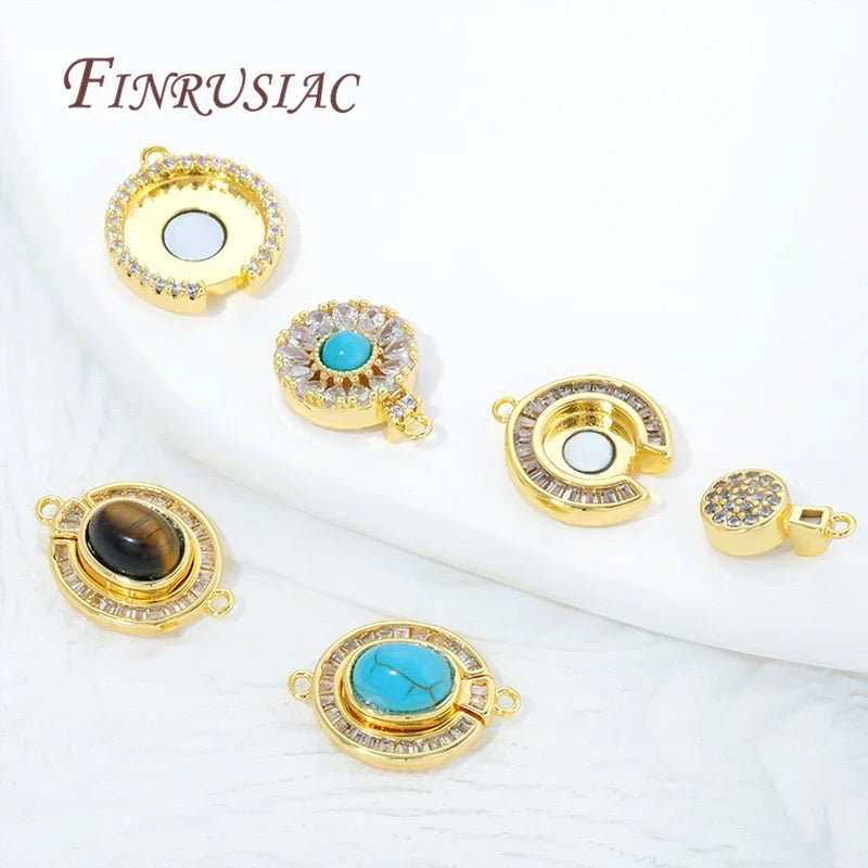 18K Gold Plated Magnetic Clasp | DIY Bracelet Connector