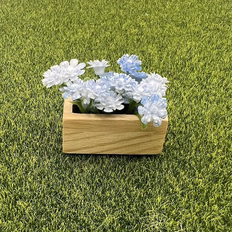 Miniature Artificial Gypsophila Potted Plant | Dollhouse Decor
