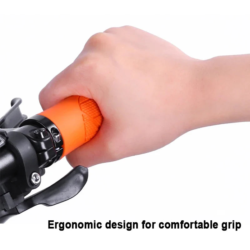 MTB Lock-On Handlebar Grips – Non-Slip Rubber & Alloy Cuffs