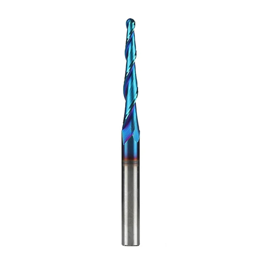 Cobalt Alloy Ball Nose End Mill 6.35mm Shank 45° Spiral | CNC