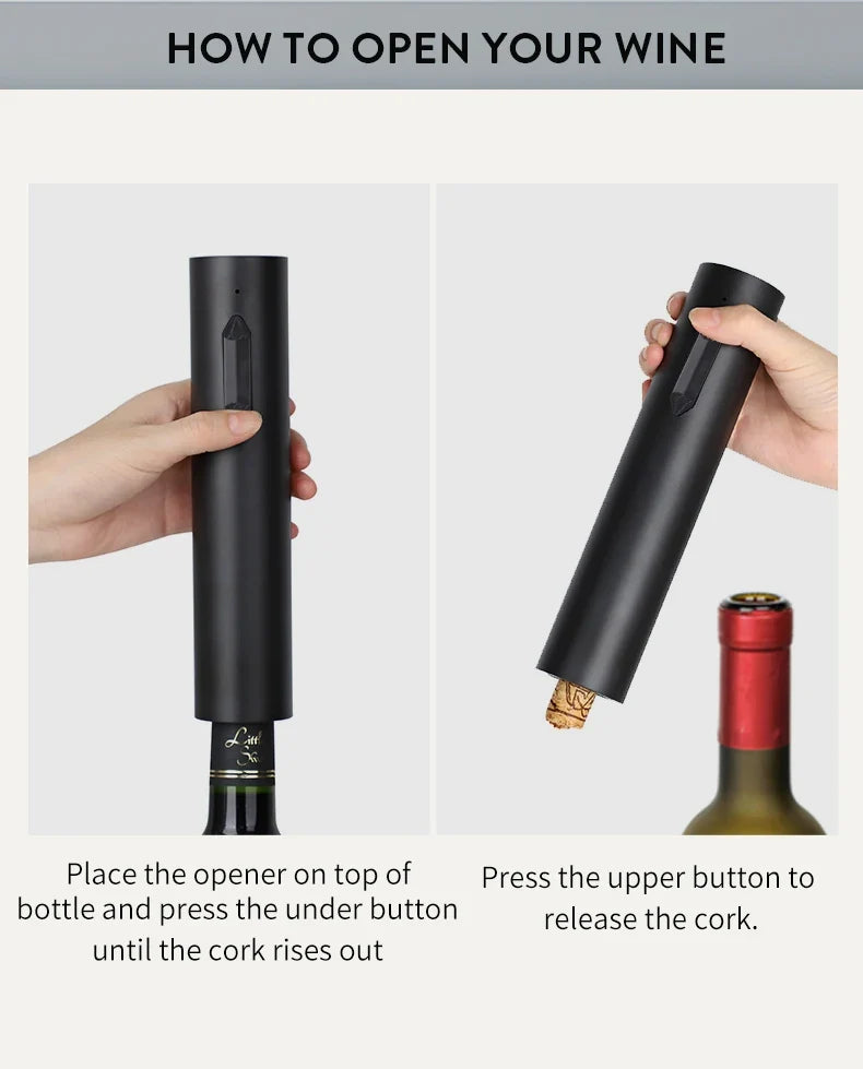 CLITON Electric Wine Opener Set – Auto Corkscrew & Decanter Kit
