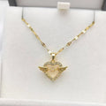 Love Heart Angel Wings Copper Pendant Necklace for Women