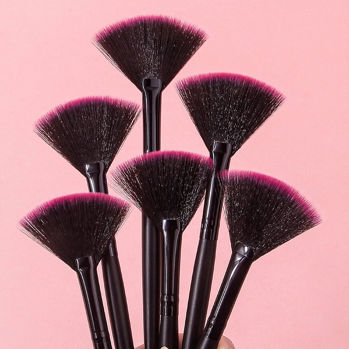 Fan Shape Foundation & Facial Mask Makeup Brushes – 1/3/6 PCS