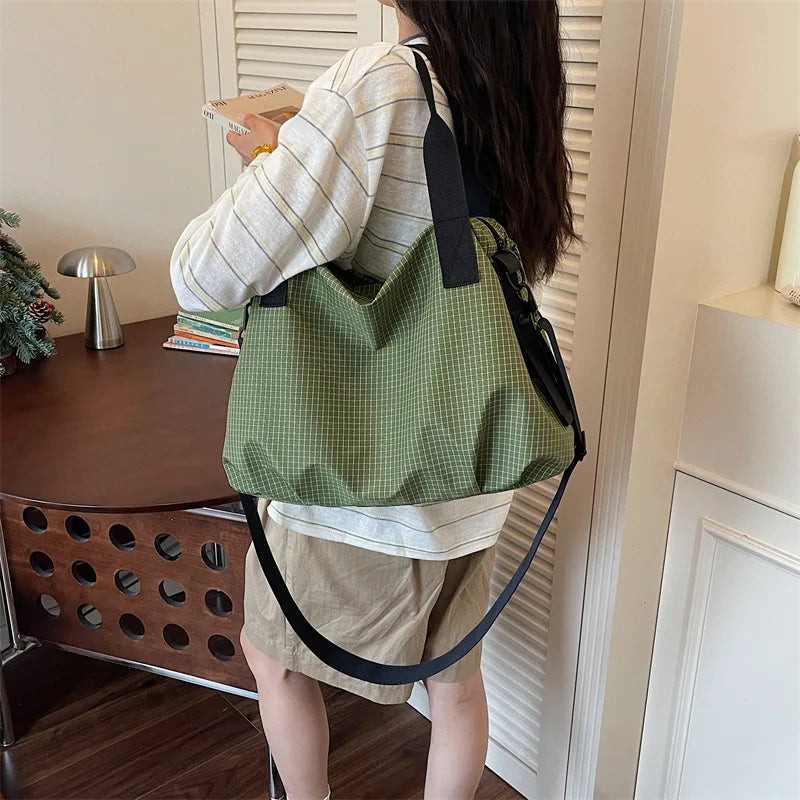 Large Nylon Crossbody Shoulder Bag – Unisex Work Tote