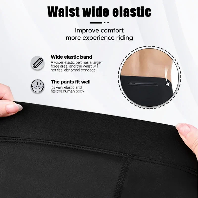 X-TIGER Men's Winter Cycling Tights – 5D Gel Pad & Pockets