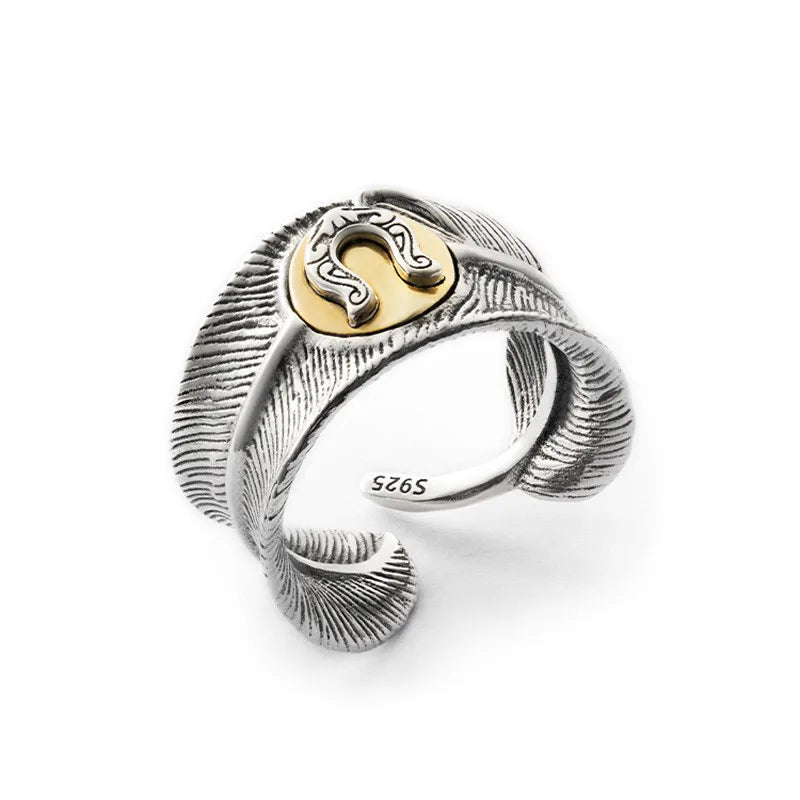 Vintage Punk Adjustable Ring – Eagle Tiger Snake Charm
