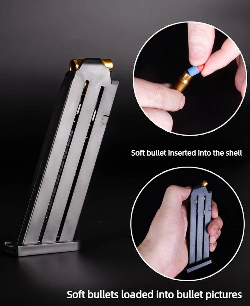 Shell Ejecting Soft Bullet Toy Pistol – Outdoor Kids Shooting Game