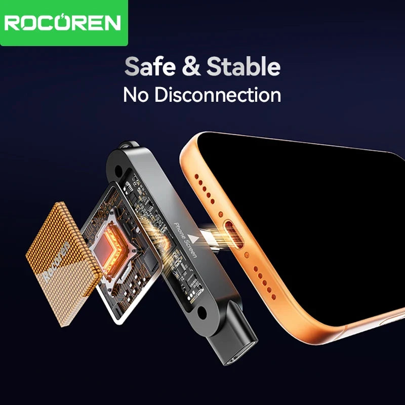 Rocoren 240W USB-C OTG Adapter & Foldable Stand | PD 3.1