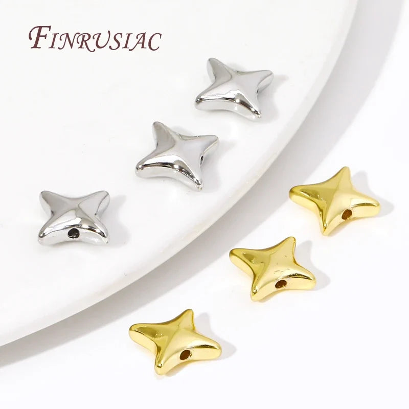 9mm 18K Gold Plated Star Spacer Beads – DIY Jewelry Making
