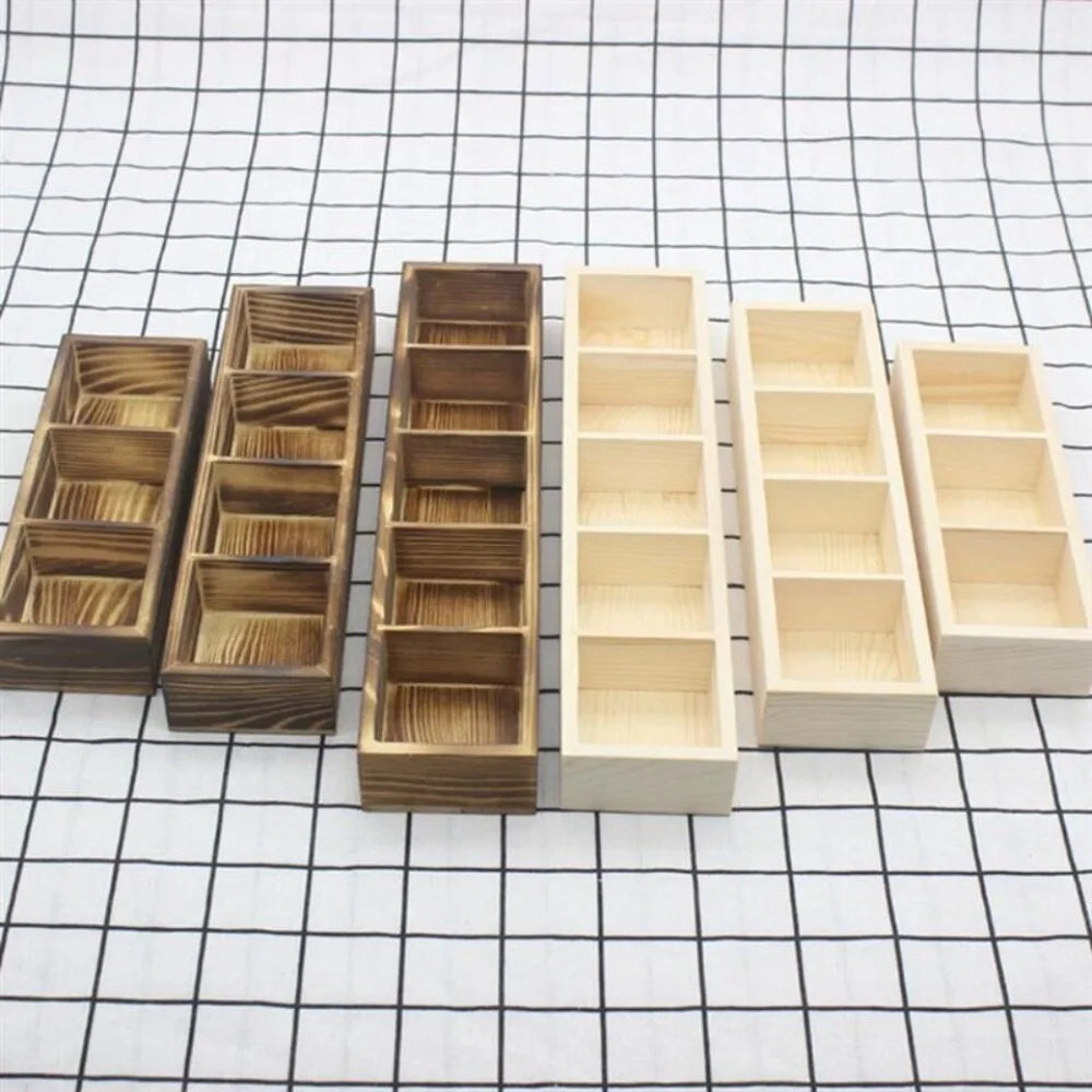 Solid Wood Tea Bag Holder – Retro Vintage Desktop Organizer