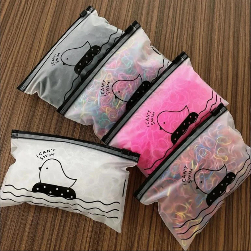 1000/2000pcs Kids Colourful Elastic Hair Ties & Ponytail Bands